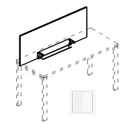 Экран настольный фронтальный для стола с кабель-каналом 1, Основной цвет: Белый Премиум / металлокаркас Белый, Ширина: 850, Глубина: 500, Высота: 18, Артикул: А4 Б 830 БП/ А4 Б 830 БПpost-test