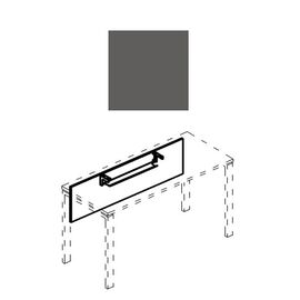 Экран стола с кабель-каналом, Основной цвет: Антрацит Премиум, Ширина: 850, Глубина: 350, Высота: 18, Артикул: А4 Б 840 БПpost-test