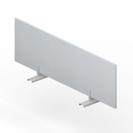 Фронтальный экран для стола bench на 1400мм (крепление к 2-м столешницам), Основной цвет: Белый/Алюминий, Ширина: 1400, Глубина: 18, Высота: 392, Артикул: UDSMFBD140post-test