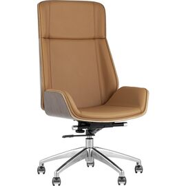 Кресло руководителя TopChairs Crown, Основной цвет: Коричневый, Рекомендованная максимальная нагрузка: 150 кг, Объем: 0,35, Вес: 24,45post-test