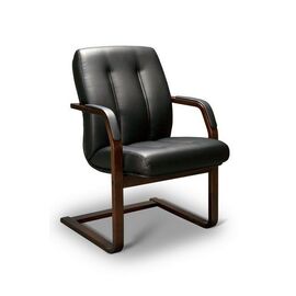 Конференц-кресло ARENA, Основной цвет: Черный, Ширина: 620, Глубина: 540, Высота: 930, Материал спинки: Экокожа Oregon, Материал сидушки: Экокожа Oregonpost-test