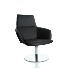 Кресло Stranger Vi base, Основной цвет: Черный, Ширина: 790, Глубина: 770, Высота: 950, Материал спинки и сидушки: Кожа, Вес брутто (Мягкие кресла): 19,5, Объём: 0,24post-test