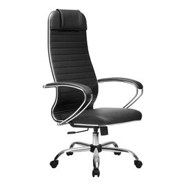 Кресло МЕТТА Комплект 6.1, Основной цвет: Черный, Пятилучье материал: Хром овалpost-test
