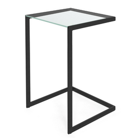 Стол кофейный TOWER, Основной цвет: стекло/черный, Ширина: 410, Глубина: 420, Высота: 700, Объем: 0,17, Вес: 7,5, Артикул: TOWER black base clear glasspost-test