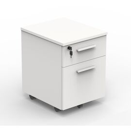 Тумба мобильная с 2-мя ящиками / Movable Cabinet with Two Drawers, Основной цвет: S-57 Warm White, Ширина: 400, Глубина: 470, Высота: 539, Назначение: Тумба приставная, Количество ящиков: 2, Фасад: S-57 Warm White, Объем: 0,13, Артикул: DG2A-2.040053post-test