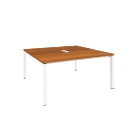 Стол на металлокаркасе / Meeting Table, Основной цвет: S-28 Red apple/S-29 White, Ширина: 1000, Глубина: 1000, Высота: 750, Цвет металлокаркаса (Столы): S-29 White, Материал каркаса: Алюминий, Материал столешницы: Меламин, Отверстия под кабель-каналы: Опционально, Объем: 0,19, Артикул: DE72-5.100100post-test