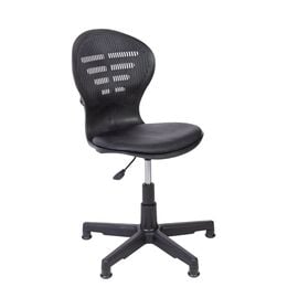 Кресло Riva Chair RCH 1120 PL Black, Основной цвет: Черный, Ширина: 600, Глубина: 600, Высота: 780, Максимальная высота: 880, Материал спинки: Экокожа, Материал сидушки: Экокожа, Материал крестовины: Пластикpost-test