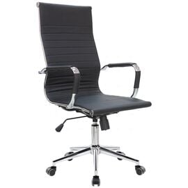 Кресло Riva Chair Hugo RCH 6002-1S, Основной цвет: Черный, Ширина: 640, Глубина: 640, Высота: 1190, Материал спинки: Экокожа, Материал сидушки: Экокожа, Материал подлокотников: металл, кожаные накладки в цвет сиденья, Материал крестовины: пятилучье, d640, металлическое хромированное, Механизм качания: топ ган, Подголовник: Нет, Подголовник регулировка: Нет, Пятилучье материал: пятилучье, d640, металлическое хромированное, Рекомендованная максимальная нагрузка: 120, Ролики: d50/PU, Цвет крестовины: Хром, Спинка регулировка: Нет, Материал каркаса: металлическое хромированное, Цвет подлокотников: металл, кожаные накладки в цвет сиденья, Артикул: 6002-1Spost-test