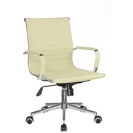 Кресло Riva Chair Hugo RCH 6002-2S, Основной цвет: Светло-бежевый, Ширина: 640, Глубина: 640, Высота: 1000, Материал спинки: Экокожа, Материал сидушки: Экокожа, Материал подлокотников: металл, кожаные накладки в цвет сиденья, Материал крестовины: пятилучье, d640, металлическое хромированное, Механизм качания: топ ган, Подголовник: Нет, Подголовник регулировка: Нет, Пятилучье материал: пятилучье, d640, металлическое хромированное, Рекомендованная максимальная нагрузка: 120, Ролики: d50/PU, Цвет крестовины: Хром, Спинка регулировка: Нет, Материал каркаса: металлическое хромированное, Цвет подлокотников: металл, кожаные накладки в цвет сиденья, Артикул: 6002-2Spost-test