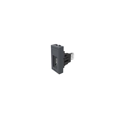 Модуль 1 ЮСБ 3 (USB 3).0 A/A, Основной цвет: Антрацит, Ширина: 45, Высота: 225, Артикул: УМУ3 (UMU3)post-test