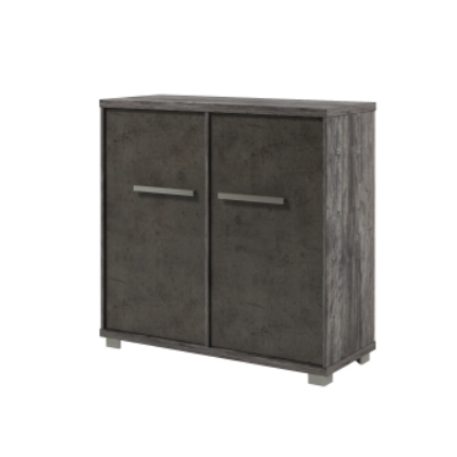 Шкаф средний с полками, Основной цвет: Дуб Галифакс/Бетон Чикаго, Ширина: 1232, Высота: 1200, Глубина: 500, Артикул: Z-22-11post-test
