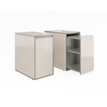 Тумба узкая (2 отд) Вита (VITA), Основной цвет: Сосна Карелия, Ширина: 426, Высота: 750, Глубина: 700, Артикул: V-3.12post-test
