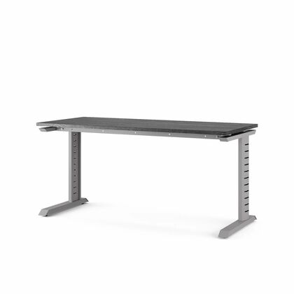 Стол офисный Кобор Л2-80/80 (Kobor L2-80/80), Основной цвет: древесина графит Х1123 СТ22 (H1123 ST22)/алюминиевый металлик РАЛ9006 (RAL9006), Ширина: 800, Высота: 750, Глубина: 800, Вес: 25, Объем: 0,48, Артикул: 212345post-test