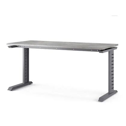 Стол офисный Кобор Л2-80/80 (Kobor L2-80/80), Основной цвет: бетон чикаго Ф186 СТ9 (F186 ST9)/графит муар РАЛ7024 (RAL7024), Ширина: 800, Высота: 750, Глубина: 800, Вес: 25, Объем: 0,48, Артикул: 212220post-test
