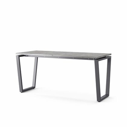 Стол офисный Кобор ОТР-80 (Kobor OTR-80)/80, Основной цвет: бетон чикаго Ф186 СТ9 (F186 ST9)/графит муар РАЛ7024 (RAL7024), Артикул: 214300post-test