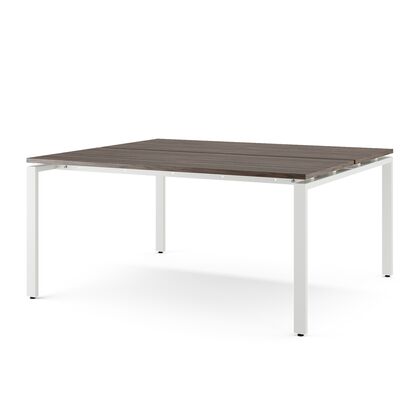 Стол офисный Кобор П (Kobor P)/2-180/120, Основной цвет: дуб чарльстон Х3154 СТ36 (H3154 ST36)/белый муар РАЛ9016 (RAL9016), Артикул: 216226post-test