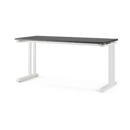 Стол компьютерный Кобор КЛ1-100 (Kobor KL1-100)/80, Основной цвет: древесина графит Х1123 СТ22 (H1123 ST22)/белый муар РАЛ9016 (RAL9016), Артикул: 252034post-test