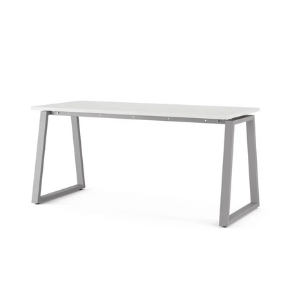 Стол компьютерный Кобор КТР-180 (Kobor KTR-180)/80, Основной цвет: белый премиум В1000 СТ9 (W1000 ST9)/алюминиевый металлик РАЛ9006 (RAL9006), Артикул: 253972post-test
