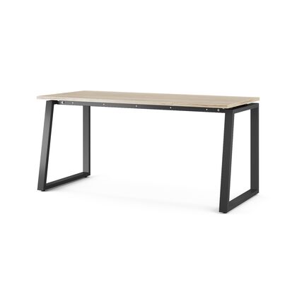 Стол компьютерный Кобор КТС1-120 (Kobor KTS1-120)/80, Основной цвет: дуб натуральный Х1180 СТ37 (H1180 ST37)/черный муар РАЛ9005 (RAL9005), Артикул: 255072post-test