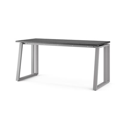 Стол компьютерный Кобор КТС2-160 (Kobor KTS2-160)/70, Основной цвет: древесина графит Х1123 СТ22 (H1123 ST22)/алюминиевый металлик РАЛ9006 (RAL9006), Артикул: 255670post-test