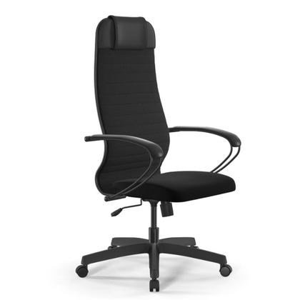 ЕРГОЛайф Сет 27 (ErgoLife Set 27)/подл.130/осн.Сит 001 (Sit 001), Основной цвет: Чёрный, Ширина: 475, Ролики: полиамидные, д - 50 (d - 50) мм, Высота: 1321, Глубина: 480, Каркас: Сталь, Вес: 14,454, Материал крестовины: пластиковое с треугольным сечением лучей, цвет черный, Д-650 (D-650) мм, Материал сиденья: обивочная ткань , прошивка "Боковые манжеты", Механизм: Топган (ТГ1.0 (TG1.0)) Газлифт 100, стальной, полимерное покрытие черного цвета, 4 класс, Подголовник: экокожа  Инфинитй Еасй Клеан (Infinity Easy Clean), Материал спинки: обивочная ткань  (тонкая прошивка К1), Регулировка спинки: высокая с мягким подголовником, черное полимерное покрытие каркаса, , Цвет подлокотников: Черный, Объем: 0,16, Артикул: з157.12.1.222 (z157.12.1.222)post-test