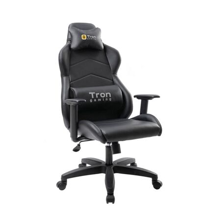 Кресло компьютерное Трон Гейминґ (TRON Gaming) экокожа Престиж (Prestige), Основной цвет: Чёрный, Ширина: 46, Высота: 72, Глубина: 51, Артикул: 7791post-test