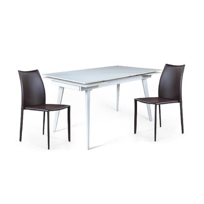 Стол раскладной Бюрен (Buren) + 4 стула Рольф (Rolf), Материал столешницы: Керамика, Основной цвет: Светлый, Ширина: 1400, Высота: 760, Глубина: 800, Каркас: Металл, Объем: 0,851post-test