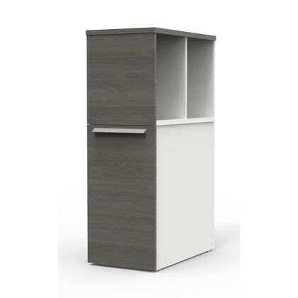 Комбинированный шкаф узкий левый / Сайд Кабинет (Side Cabinet), Основной цвет: С-76 Карбон Блак/С-57 Варм Вхите (S-76 Carbon Black/S-57 Warm White), Материал дверей: ЛДСП/Меламин, Цвет фасадов: С-76 Карбон Блак (S-76 Carbon Black), Ширина: 400, Высота: 1200, Глубина: 700, Стекло: Нет, Тип замка: Нет, Объем: 0,41, Артикул: ДМА26Л.040120 (DMA26L.040120)post-test