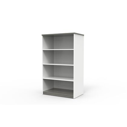 Стеллаж / Буккейз (Bookcase), Основной цвет: С-57 Варм Вхите (S-57 Warm White), Ширина: 900, Количество полок: 4, Высота: 1500, Глубина: 550, Стекло: Нет, Двери: Нет, Топ: ЛДСП, Объем: 0,14, Артикул: ДМА95.090150 (DMA95.090150)post-test