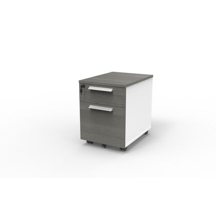 Мобильная тумба 2 ящика / 2-Дроуэр Мобайл Кабинет (drawer Mobile Cabinet) - Б (B)/F, Фасад: С-76 Карбон Блак (S-76 Carbon Black), Основной цвет: С-76 Карбон Блак/С-57 Варм Вхите (S-76 Carbon Black/S-57 Warm White), Ширина: 400, Количество ящиков: 2, Высота: 540, Глубина: 550, Наличие центрального замка: Да, Объем: 0,14, Артикул: ДМА21.040054 (DMA21.040054)post-test