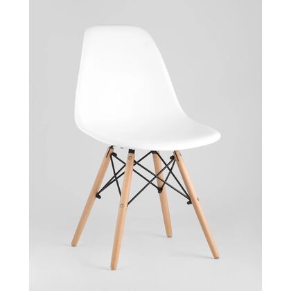 Стул Эймс Стайл ДСВ (Eames Style DSW), Материал основания: Массив дерева, Основной цвет: Белый/дер.ножки, Ширина: 460, Высота: 810, Глубина: 420, Каркас: Массив дерева, Вес: 3,4, Цвет опоры: светло коричневый, Материал сиденья: пластик, Цвет сиденья: Синий, Материал спинки: пластик, Артикул: Й801 вхите (Y801 white)post-test
