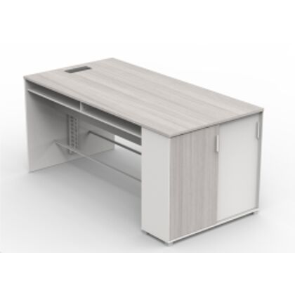 Стол переговорный высокий, 2400х1200х1100, Основной цвет: S-57 Warm white, Ширина: 2400, Высота: 1100, Глубина: 1200, Артикул: DG11-2.240110post-test
