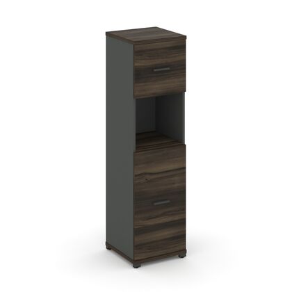 Концепт Шкаф 1 узкая секция, 4 ниши 420x420x1554, Основной цвет: Дуб Мали/Антрацит/Металл Антрацит, Ширина: 420, Высота: 1554, Глубина: 420, Максимальная ширина: 420, Максимальная глубина: 420, Максимальная высота: 1554, Объем: 0,063, Бренд: РИВА ОООpost-test