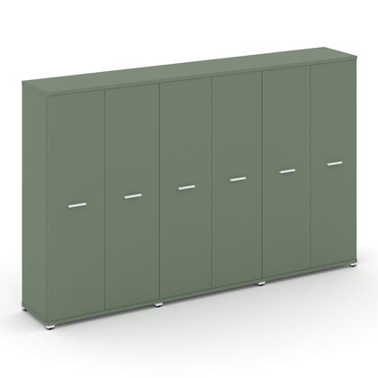 Концепт Шкаф 3 широкие секции 4 ниши 2500x420x1554, Основной цвет: Кобо/Металл белый, Ширина: 2500, Высота: 1554, Глубина: 420, Максимальная ширина: 2500, Максимальная глубина: 420, Максимальная высота: 1554, Объем: 0,29, Бренд: РИВА ОООpost-test