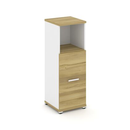 Концепт Шкаф 1 узкая секция 3 ниши 420x420x1186, Основной цвет: Дуб Винченцо/Белый Бриллиант/Металл Белый, Ширина: 420, Высота: 1186, Глубина: 420, Максимальная ширина: 420, Максимальная глубина: 420, Максимальная высота: 1186, Объем: 0,05, Бренд: РИВА ОООpost-test
