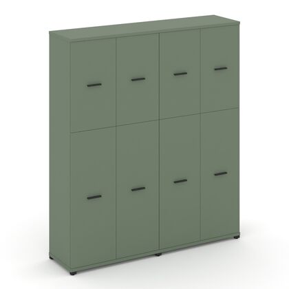 Концепт Шкаф 2 широкие секции 5 ниш 1668x420x1922, Основной цвет: Кобо/Металл Черный, Ширина: 1668, Высота: 1922, Глубина: 420, Максимальная ширина: 1668, Максимальная глубина: 420, Максимальная высота: 1922, Объем: 0,24, Бренд: РИВА ОООpost-test