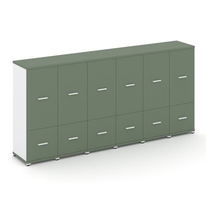 Концепт Шкаф 6 узких секций 3 ниши 2500x420x1186, Основной цвет: Кобо/Белый Бриллиант/Металл Белый, Ширина: 2500, Высота: 1186, Глубина: 420, Максимальная ширина: 2500, Максимальная глубина: 420, Максимальная высота: 1186, Объем: 0,26, Бренд: РИВА ОООpost-test