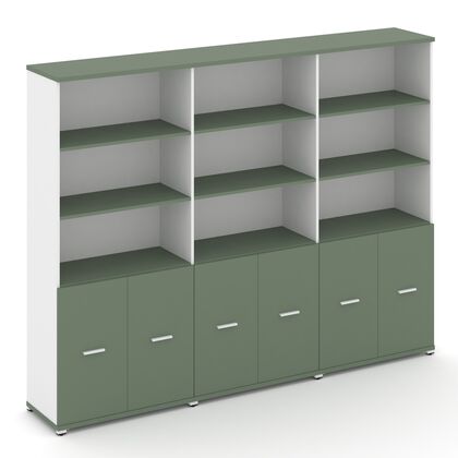 Концепт Шкаф 3 широкие секции 5 ниш 2500x420x1922, Основной цвет: Кобо/Белый Бриллиант/Металл Белый, Ширина: 2500, Высота: 1922, Глубина: 420, Максимальная ширина: 2500, Максимальная глубина: 420, Максимальная высота: 1922, Объем: 0,3, Бренд: РИВА ОООpost-test