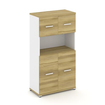 Концепт Шкаф 1 широкая секция 4 ниши 836x420x1554, Основной цвет: Дуб Винченцо/Белый Бриллиант/Металл Белый, Ширина: 836, Высота: 1554, Глубина: 420, Максимальная ширина: 836, Максимальная глубина: 420, Максимальная высота: 1554, Объем: 0,102, Бренд: РИВА ОООpost-test