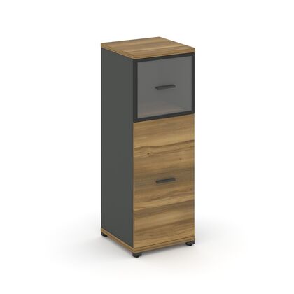 Концепт Шкаф 1 узкая секция, 3 ниши 420x420x1186, Основной цвет: Сандал Янтарный/Антрацит/Металл Антрацит/Прозрачный, Ширина: 420, Высота: 1186, Глубина: 420, Максимальная ширина: 420, Максимальная глубина: 420, Максимальная высота: 1186, Объем: 0,055, Бренд: РИВА ОООpost-test
