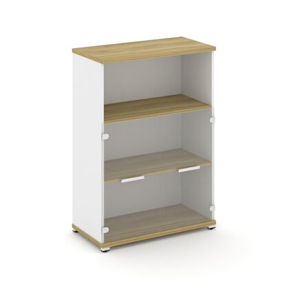 Концепт Шкаф 1 широкая секция 3 ниши 836x420x1186, Основной цвет: Дуб Винченцо/Белый Бриллиант/Металл Белый/Прозрачный, Ширина: 836, Высота: 1186, Глубина: 420, Максимальная ширина: 836, Максимальная глубина: 420, Максимальная высота: 1186, Объем: 0,062, Бренд: РИВА ОООpost-test