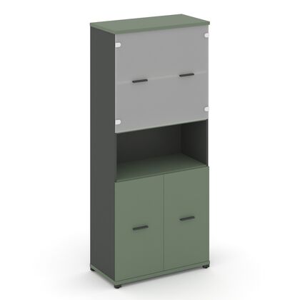 Концепт Шкаф 1 широкая секция, 5 ниш 836x420x1922, Основной цвет: Кобо/Антрацит/Металл Антрацит/Сатин, Ширина: 836, Высота: 1922, Глубина: 420, Максимальная ширина: 836, Максимальная глубина: 420, Максимальная высота: 1922, Объем: 0,092, Бренд: РИВА ОООpost-test