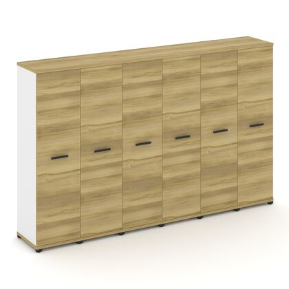 Концепт Шкаф 6 узких секций 4 ниши 2500x420x1554, Основной цвет: Дуб винченцо/Белый бриллиант/Металл черный, Ширина: 2500, Высота: 1554, Глубина: 420, Максимальная ширина: 2500, Максимальная глубина: 420, Максимальная высота: 1554, Объем: 0,326, Бренд: РИВА ОООpost-test