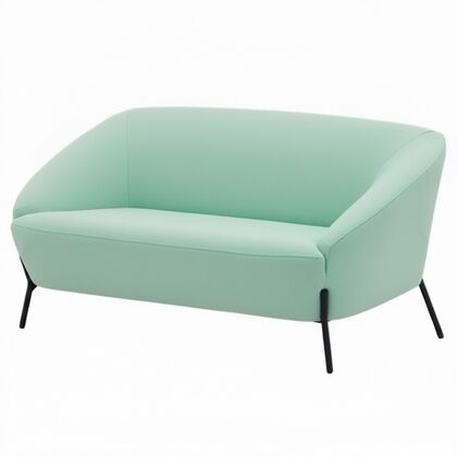 Диван 2,5 местный БРОККО, Основной цвет: NEWTONE aqua blue, Ширина: 540, Высота: 450, Глубина: 540, Материал: Велюр, Вес: 14, Цвет опоры: RAL 9005, Объем: 0,13, Артикул для сайта: А-14/5post-test