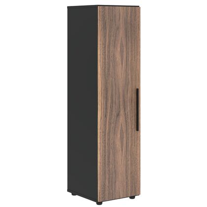Шкаф средний узкий VELION VENEER 400x430x1517, Основной цвет: Американский орех/Яшма черный, Ширина: 430, Высота: 1517, Глубина: 400, Вес: 50,6, Объем: 0,083, Бренд: ТАЙПИТ-МК ООО, Артикул для сайта: VRMCS 40.1post-test