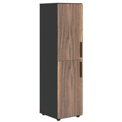 Шкаф средний узкий VELION VENEER 400x430x1517, Основной цвет: Американский орех/Яшма черный, Ширина: 430, Высота: 1517, Глубина: 400, Вес: 52,8, Объем: 0,085, Бренд: ТАЙПИТ-МК ООО, Артикул для сайта: VRMCS 40.4post-test