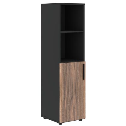 Шкаф средний узкий VELION VENEER 400x430x1517, Основной цвет: Американский орех/Яшма черный, Ширина: 430, Высота: 1517, Глубина: 400, Вес: 48,4, Объем: 0,072, Бренд: ТАЙПИТ-МК ООО, Артикул для сайта: VRMCS 40.5post-test