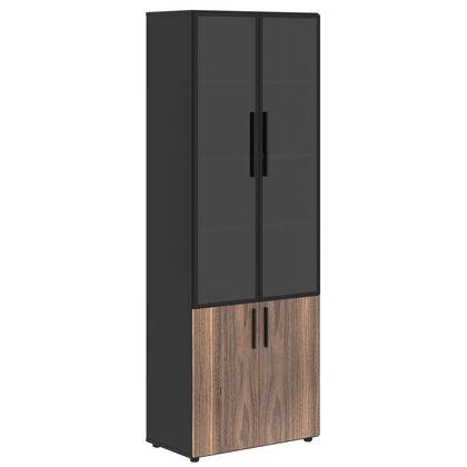 Шкаф высокий широкий VELION VENEER 800x430x2253, Основной цвет: Американский орех/Яшма черный, Ширина: 430, Высота: 2253, Глубина: 800, Вес: 123, Объем: 0,21, Бренд: ТАЙПИТ-МК ООО, Артикул для сайта: VRHCS 80.2post-test