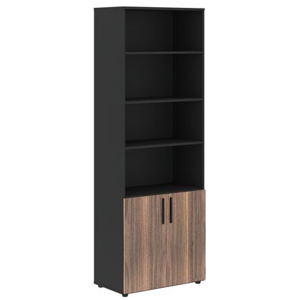 Шкаф высокий широкий VELION VENEER 800x430x2253, Основной цвет: Американский орех/Яшма черный, Ширина: 800, Высота: 2253, Глубина: 430, Вес: 107,8, Объем: 0,166, Бренд: ТАЙПИТ-МК ООО, Артикул для сайта: VRHCS 80.5post-test