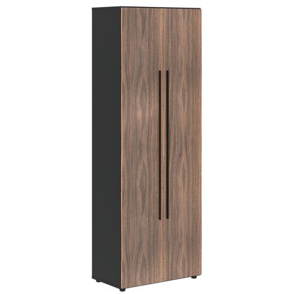 Шкаф для одежды VELION VENEER 800x430x2253, Основной цвет: Американский орех/Яшма черный, Ширина: 800, Высота: 2253, Глубина: 430, Вес: 117,3, Объем: 0,176, Бренд: ТАЙПИТ-МК ООО, Артикул для сайта: VRWCS 80.1post-test